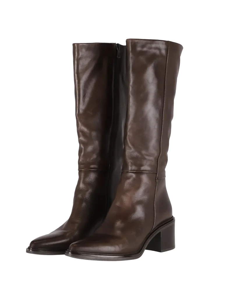 GIVE MINERVA Lederstiefel mit Blockabsatz
