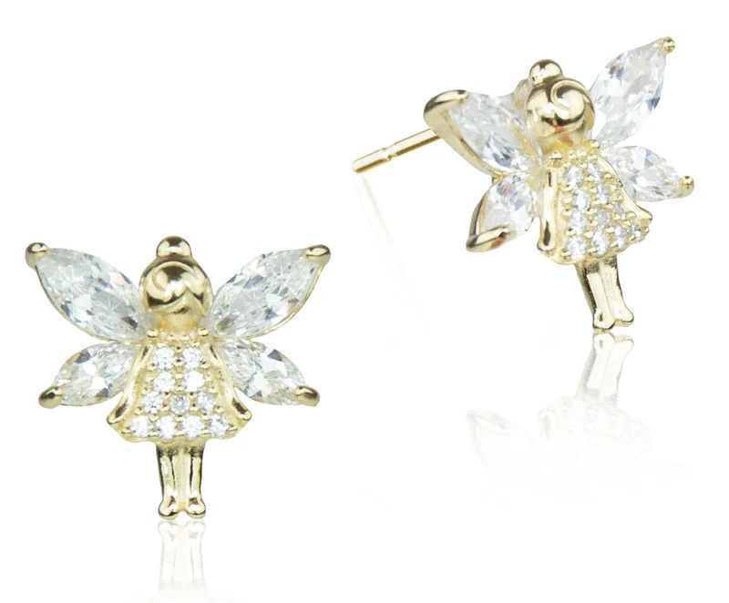LUISIA Ohrstecker "Kleine Elfe vergoldet" mit Zirkonia YG042791 - 925 Sterling Silber
