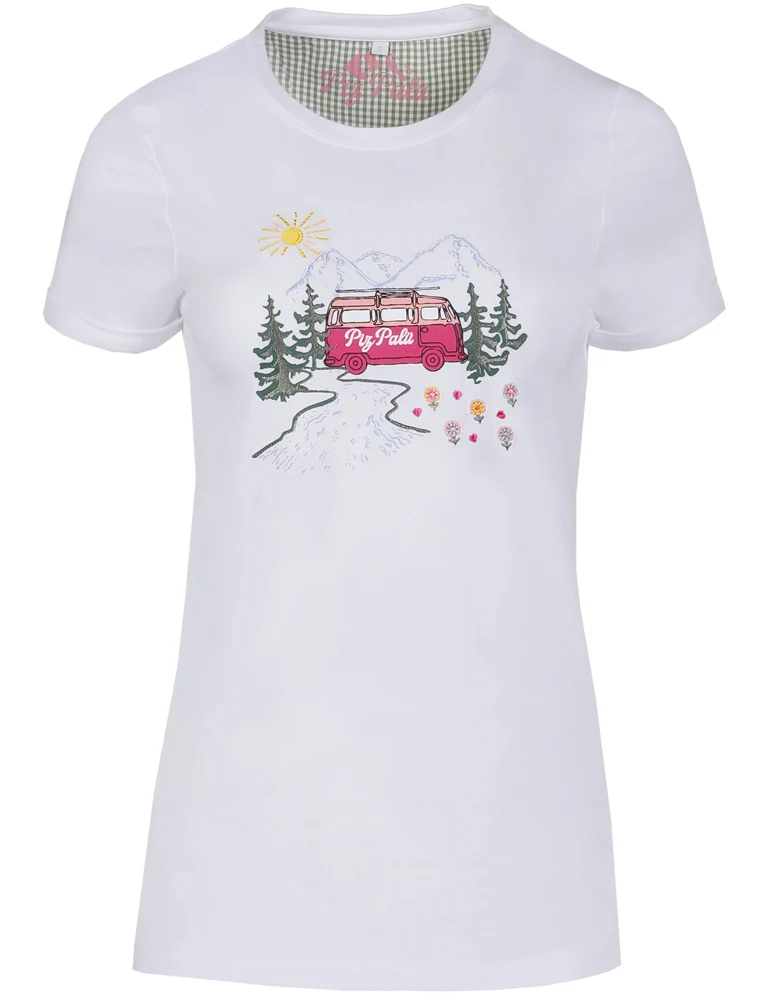 Piz Palü Damen Shirt "Allersberg" mit Trachten Motiv | Edelweiß