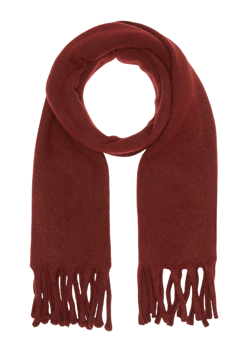 Gestrickter Schal mit Fransen
