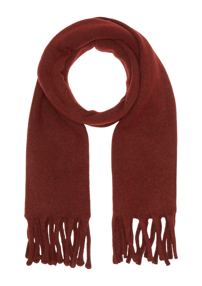 Gestrickter Schal mit Fransen