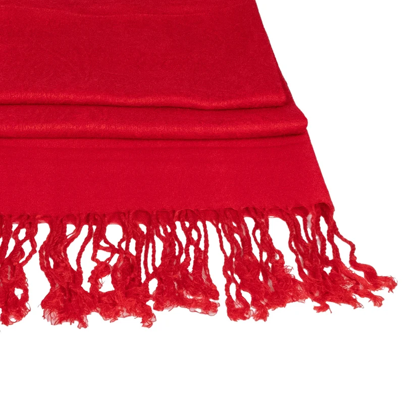 Halstuch aus Viscose - Stola Schal 185 x 70 cm | Rot