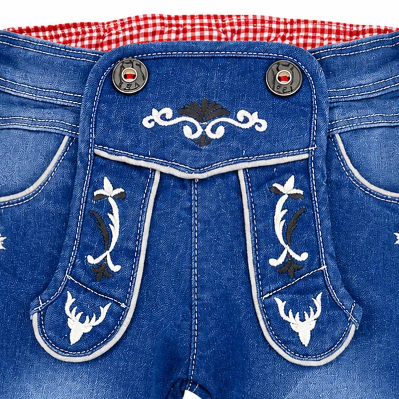 BONDI Lange Trachten Jeans "Gipfelkraxler" Jogg Denim für Jungen 91469 | Blau