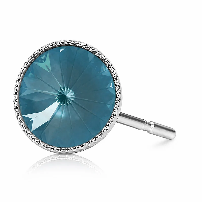 LUISIA® Solitär Ohrstecker "Joy" mit Kristallen von Swarovski® | Matt Denim