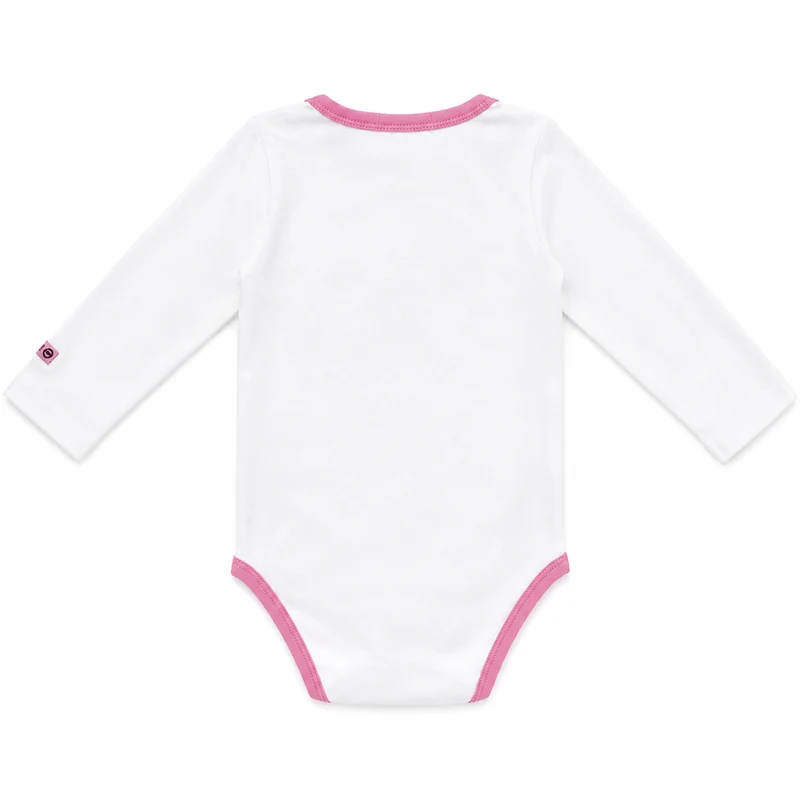 BONDI Baby Langarmbody "I love my Mummy" mit Giraffe | 93635 - Weiß/Rosa
