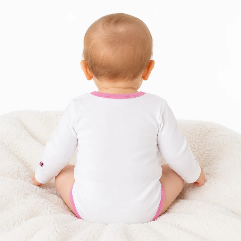 BONDI Baby Langarmbody "I love my Mummy" mit Giraffe | 93635 - Weiß/Rosa