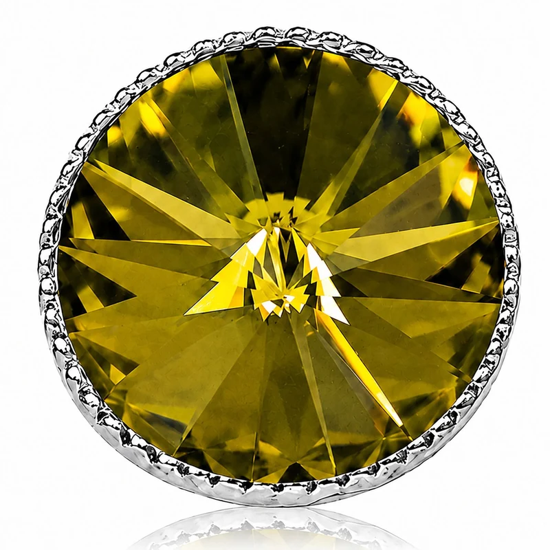LUISIA® Solitär Ohrstecker "Joy" mit Kristallen von Swarovski® | Olivgrün