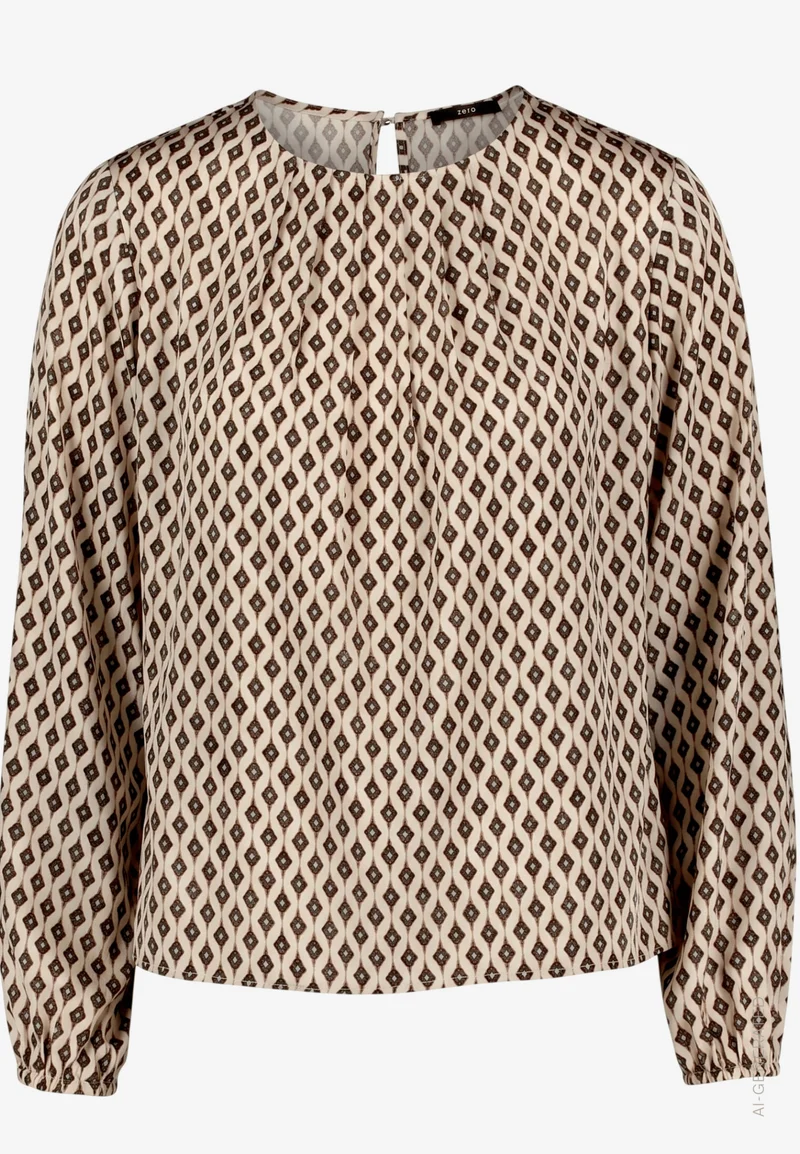 Satinbluse mit Muster