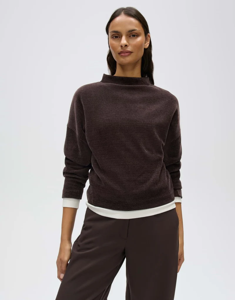 GEMSE Sweatshirt in Cord-Optik