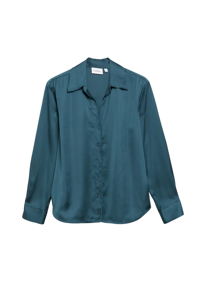 Satin-Bluse aus Viskosemix