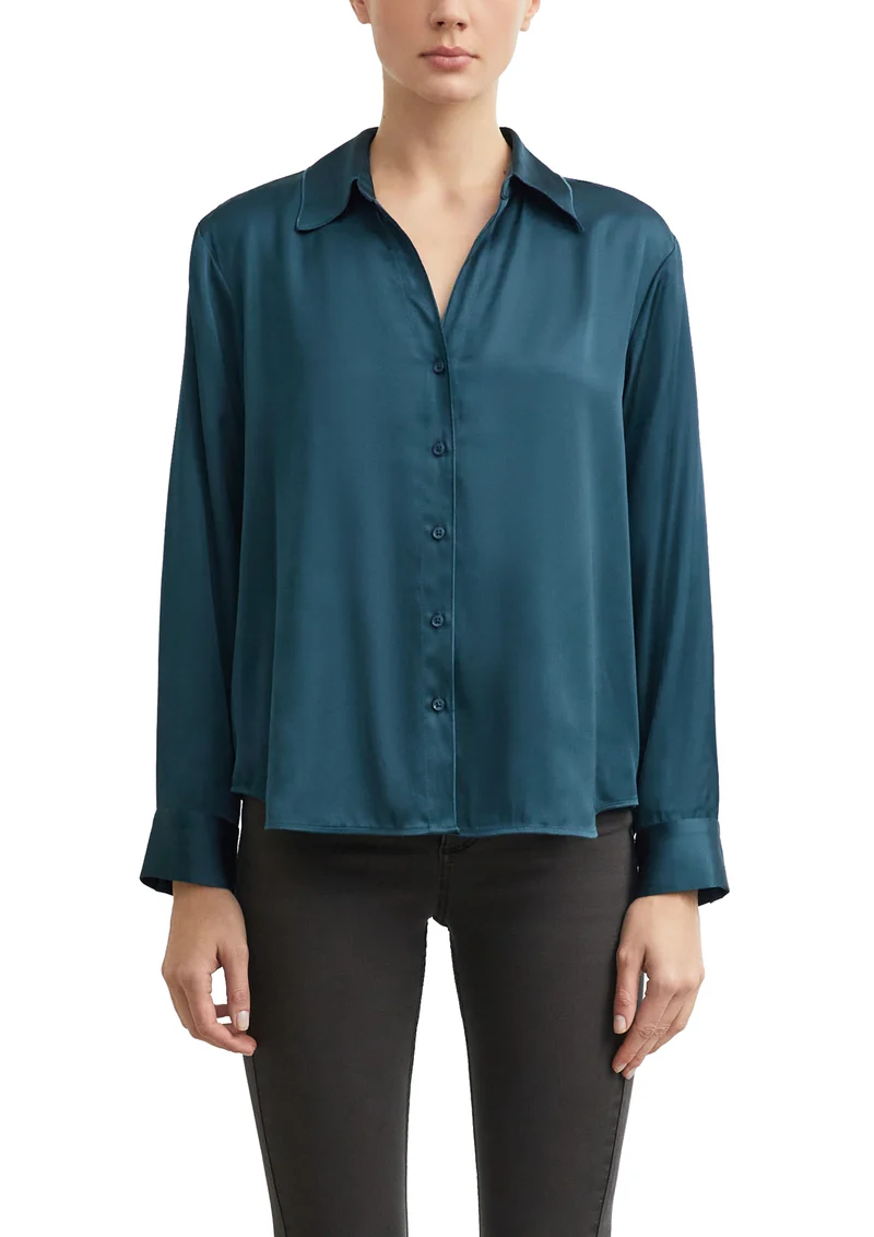Satin-Bluse aus Viskosemix