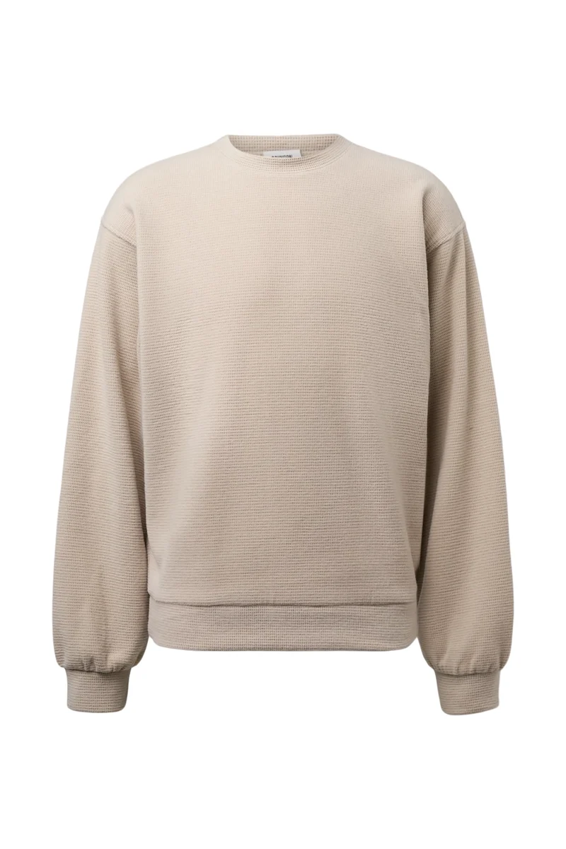 KARIO_2 Sweatshirt mit feiner Waffelstruktur