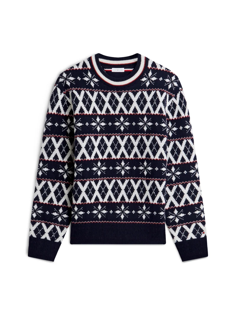 Fair Isle-Pullover aus Wollmix