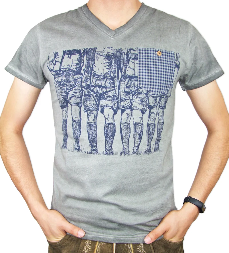 Krüger BUAM T-Shirt Krachlederne - Grau