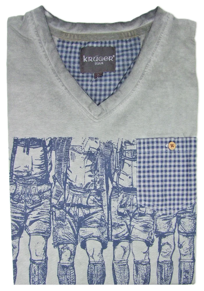 Krüger BUAM T-Shirt Krachlederne - Grau