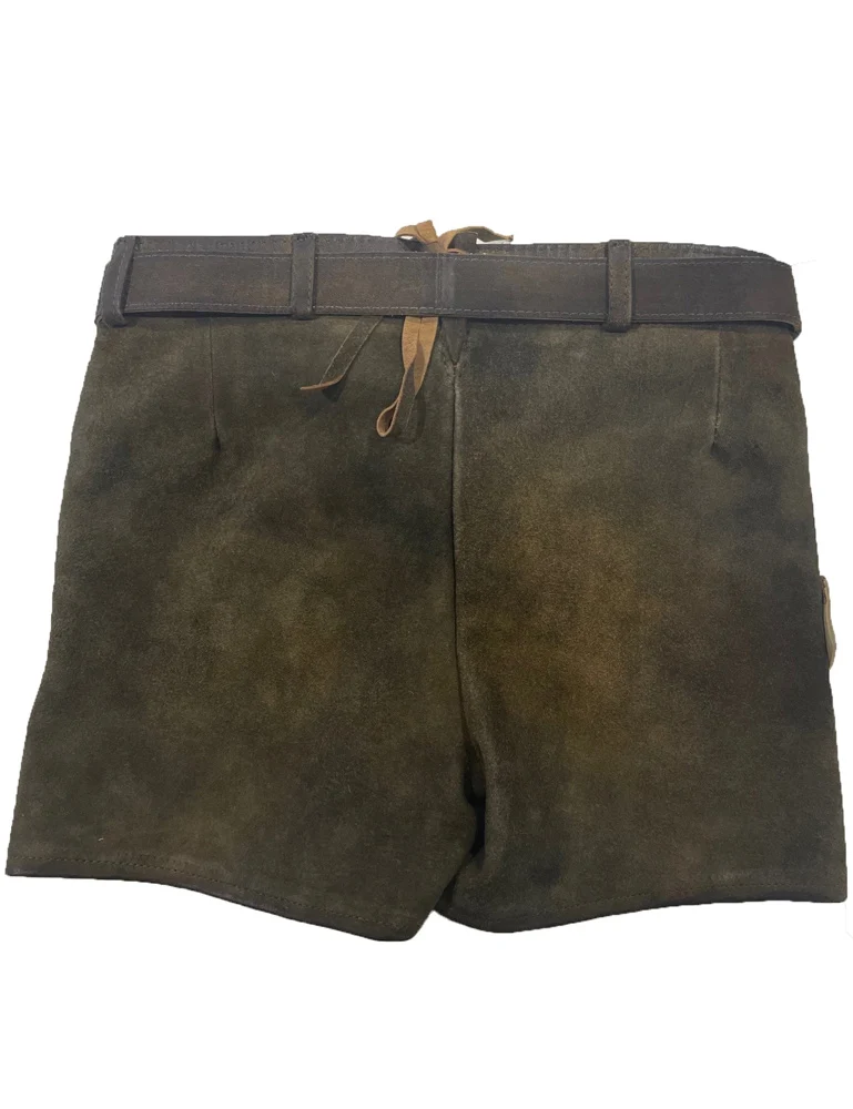 MADDOX Kurze Mädchen Lederhose "Fichtelsee" mit Gürtel | Ziller Antik