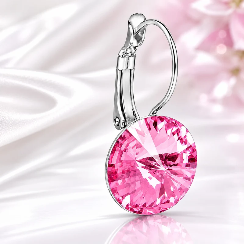 LUISIA® Ohrringe Rivoli mit Kristallen von Swarovski® - 12 mm | Rosa