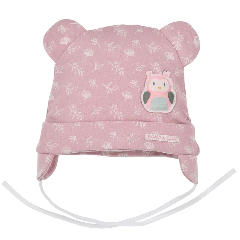 BONDI Baby Mütze "Eule" 93736 | Rosewood Rosa