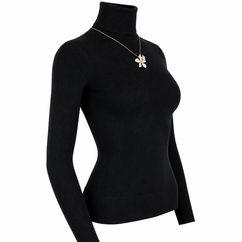 LUISIA® Halskette "Nelia" mit Blumen - 16 Karat vergoldet | Sand