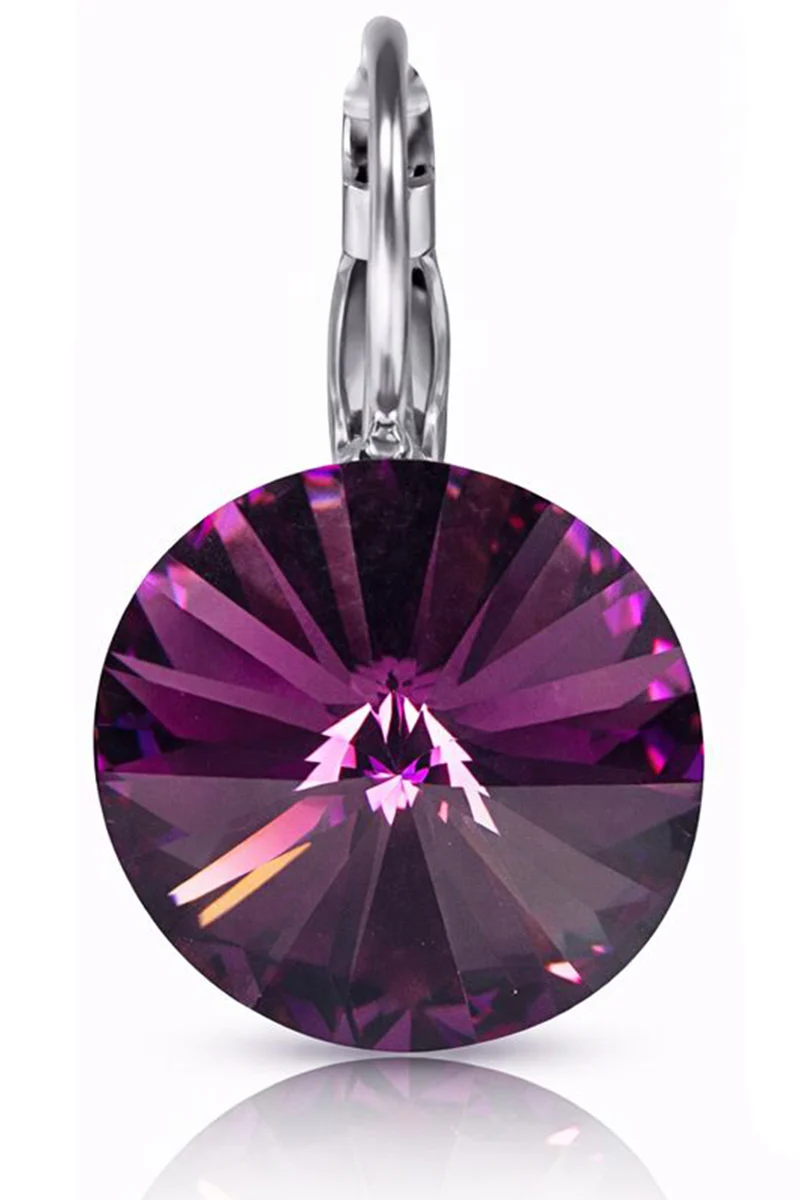 LUISIA® Ohrringe Rivoli mit Kristallen von Swarovski® - 12 mm | Amethyst