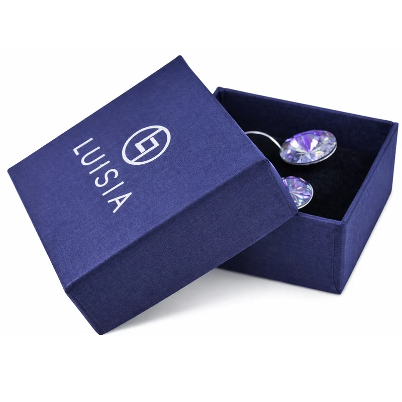 LUISIA® Ohrringe Rivoli mit Kristallen von Swarovski® - 12 mm | Amethyst