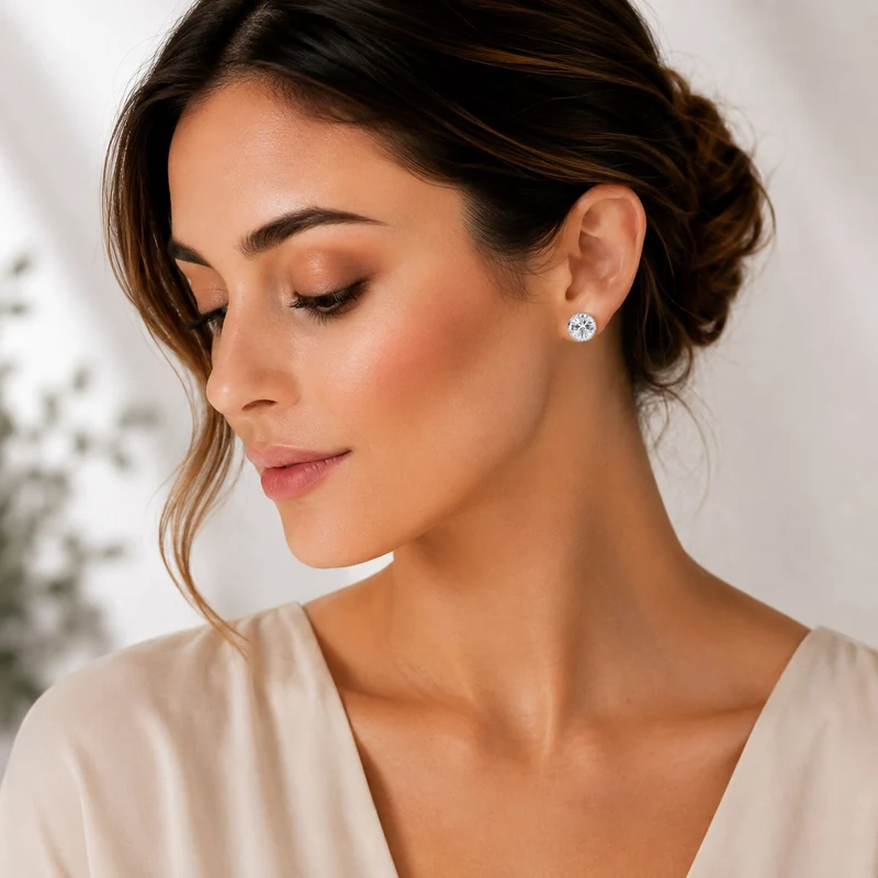 LUISIA® Solitär Ohrstecker "Joy" mit Kristallen von Swarovski® | Kristall