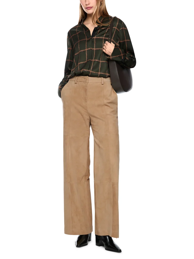WARRI Wide Fit Hose aus Veloursleder