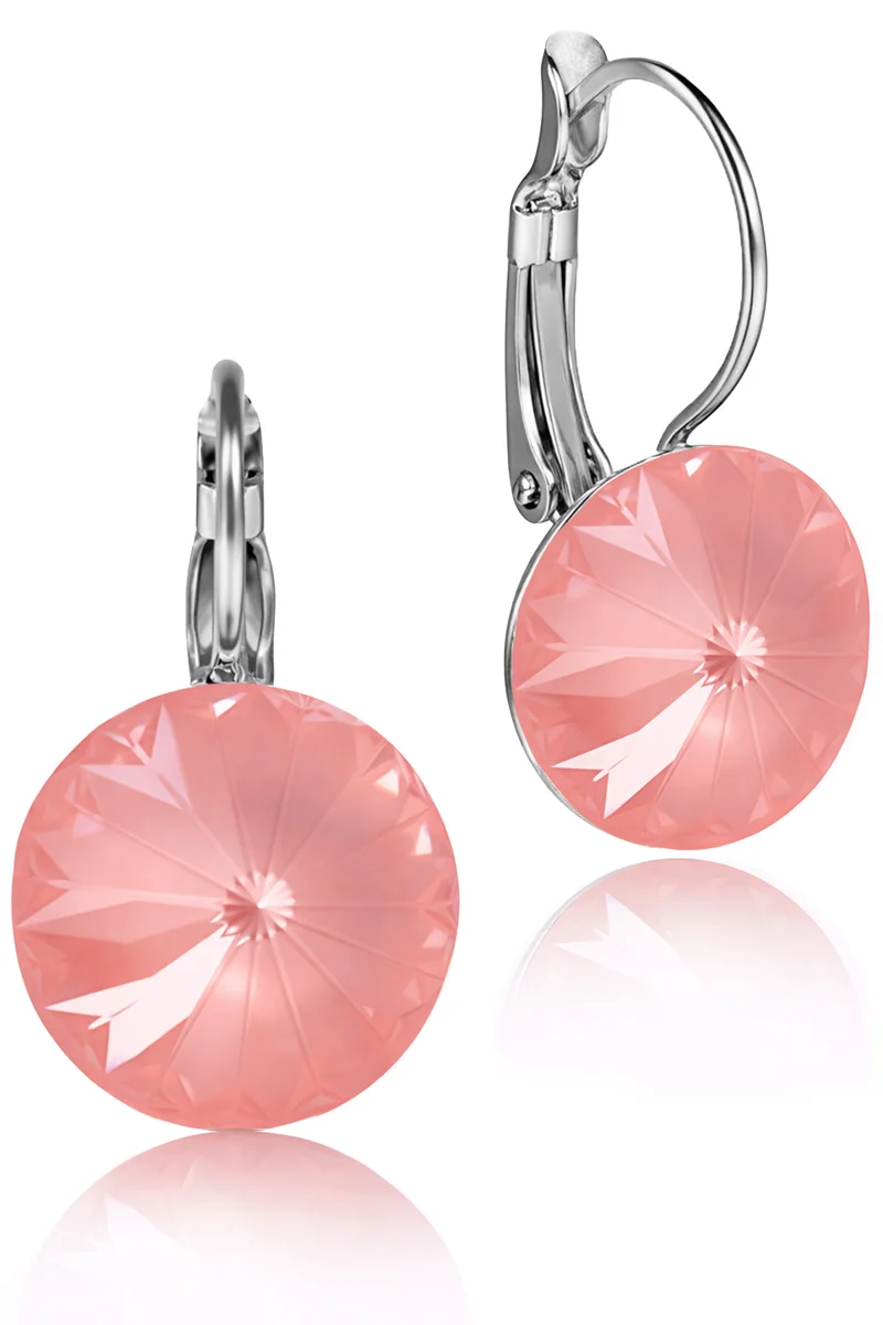 LUISIA® Ohrringe Rivoli mit Kristallen von Swarovski® 14 mm | Matt Flamingo