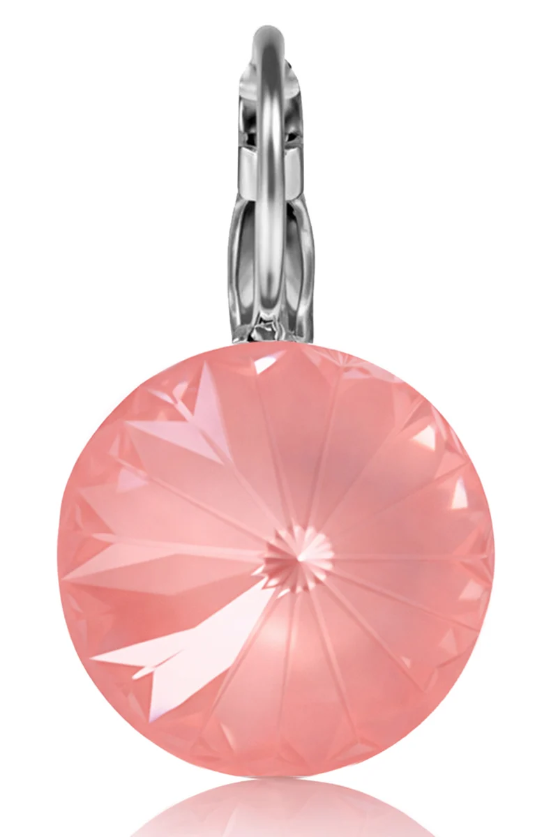 LUISIA® Ohrringe Rivoli mit Kristallen von Swarovski® 14 mm | Matt Flamingo