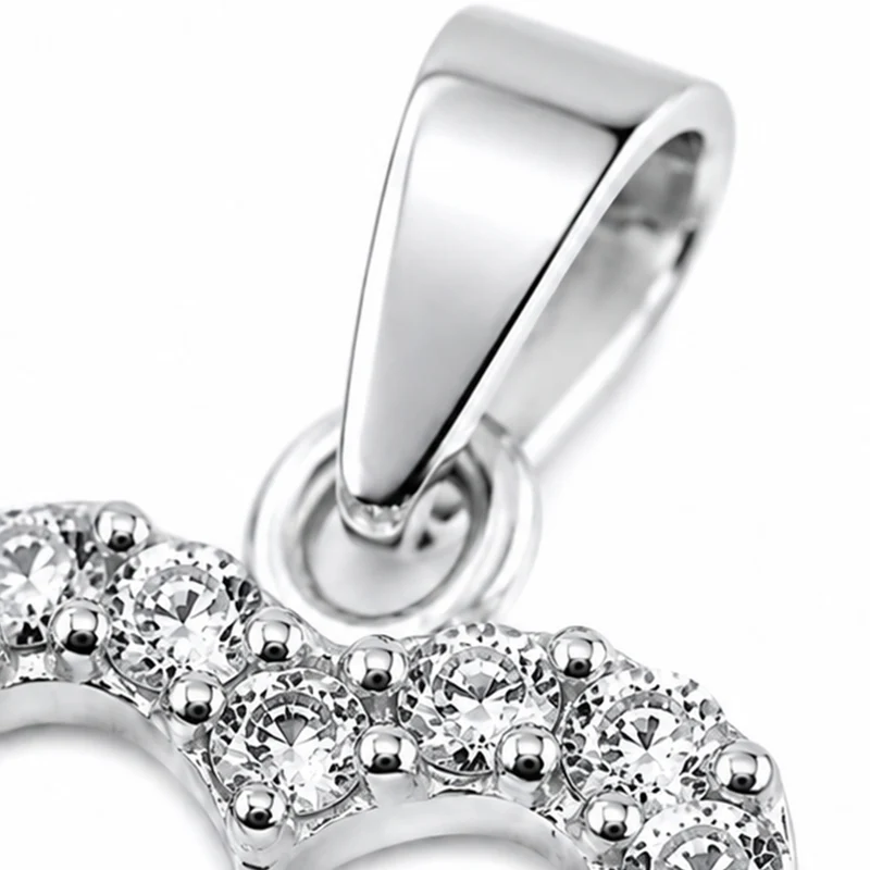 LUISIA® Kettenanhänger "Herz mit Zirkonia" - 925 Sterling Silber