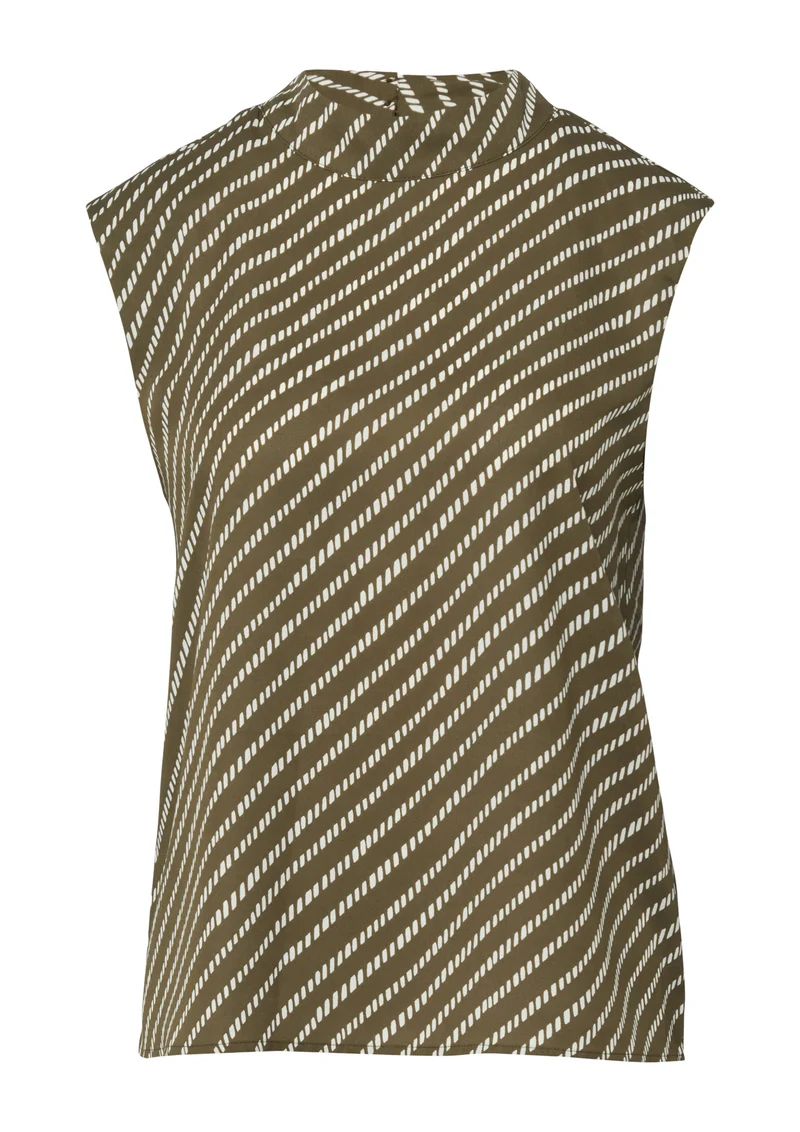 Chiffon-Bluse mit subtilem Schulterpolster