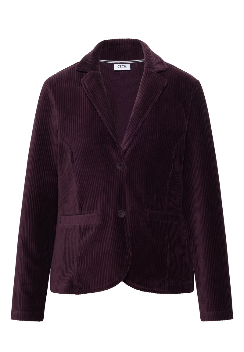 Jerseycord Blazer in Unifarbe