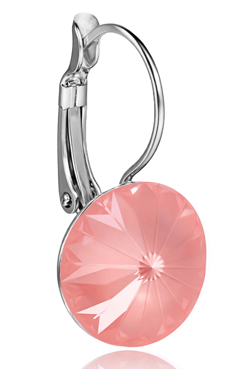 LUISIA® Ohrringe Rivoli mit Kristallen von Swarovski® 12 mm | Matt Flamingo