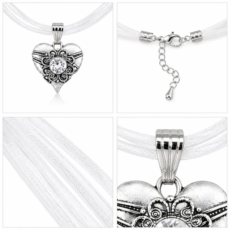 LUISIA® Halskette "Paula" mit Kristallen von Swarovski® | Silber