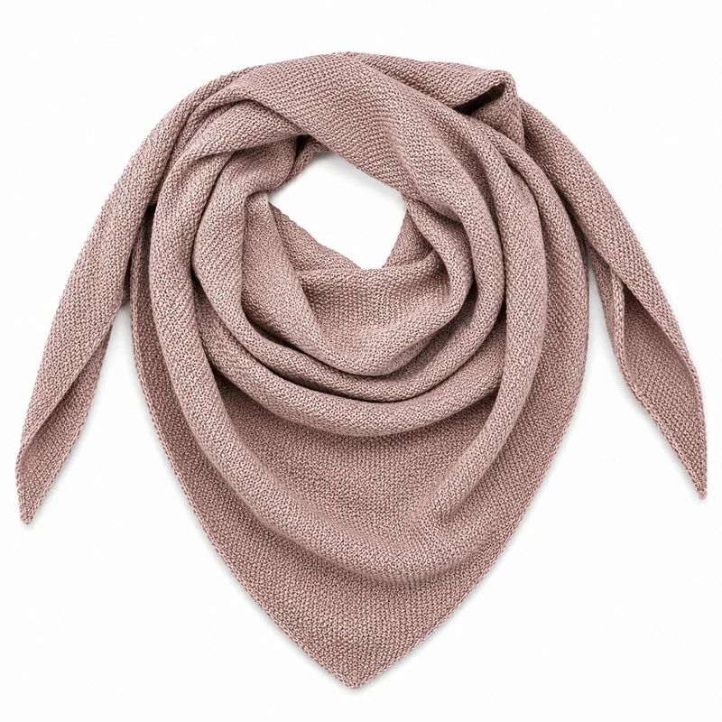 XL Strick Dreieckstuch - Schal 200 x 80 cm | Taupe