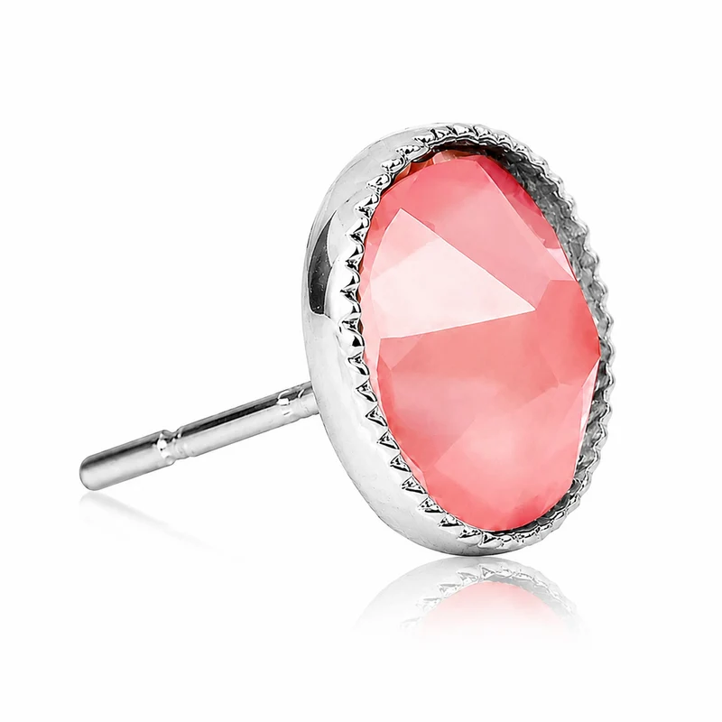 LUISIA® Solitär Ohrstecker "Joy" mit Kristallen von Swarovski® | Matt Flamingo