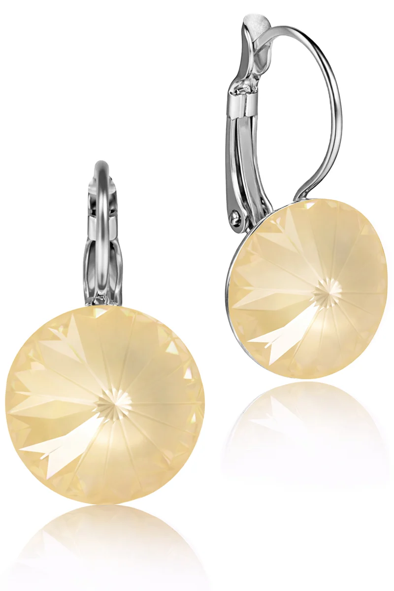 LUISIA® Ohrringe Rivoli mit Kristallen von Swarovski® 14 mm | Matt Linen