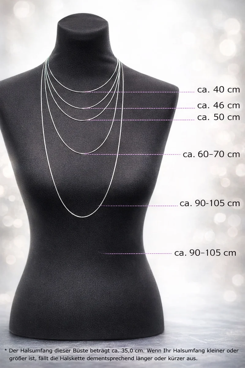 LUISIA® Perlen Kette mit Strass Herz und Premium Kristallen