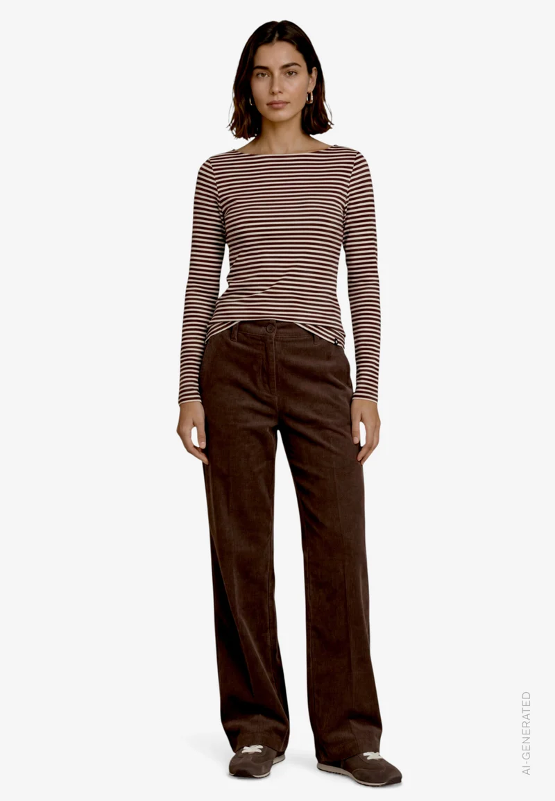 Cordhose mit Bügelfalte