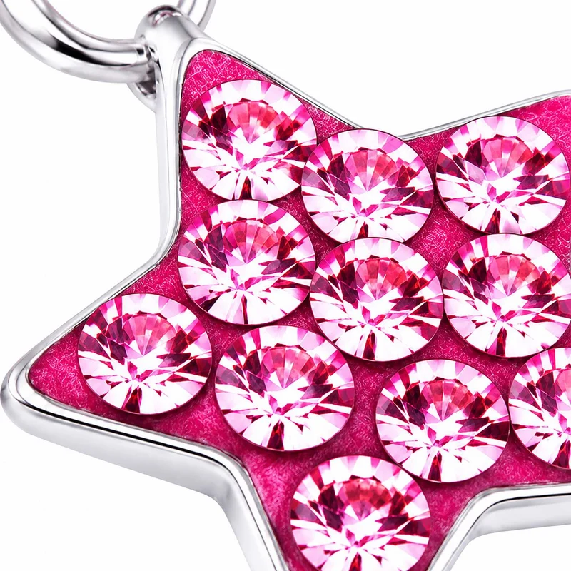 LUISIA® Kettenanhänger "Stern" mit Kristallen von Swarovski® | Rosa