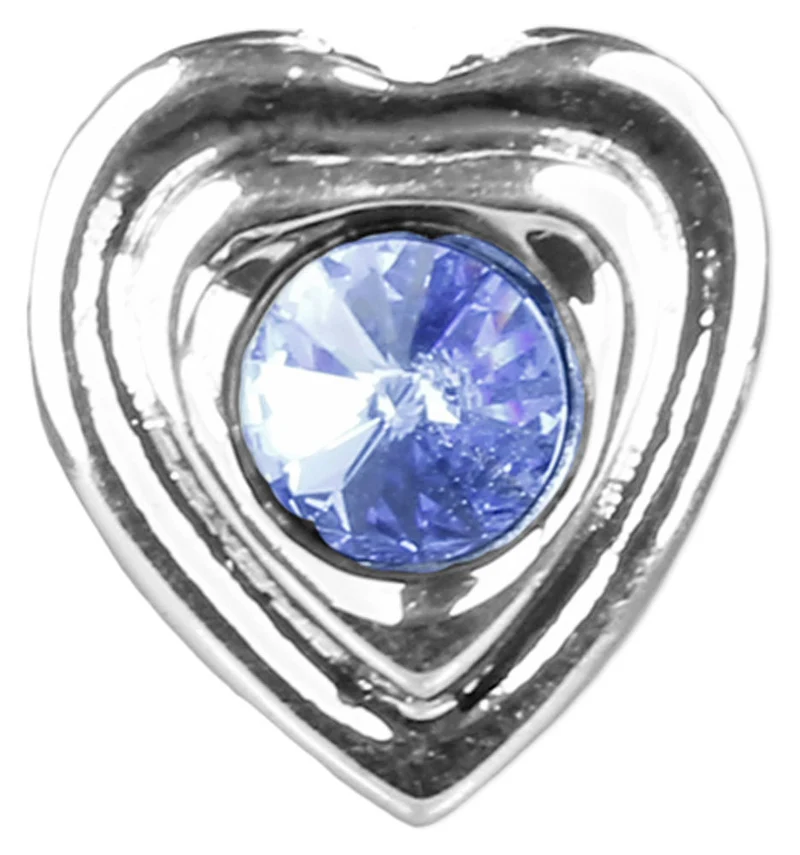 LUISIA® Ohrringe Lisanne Herzanhänger mit Premium Kristallen - Hellblau