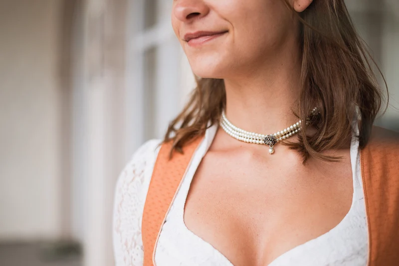 LUISIA Perlencollier "Nyala" 3-reihig mit Premium Kristall - 48322-1