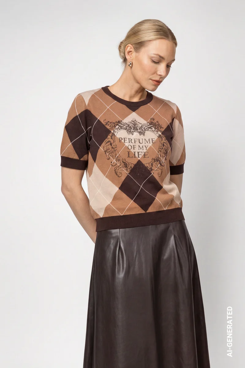 Strickpullover mit Rautenmuster