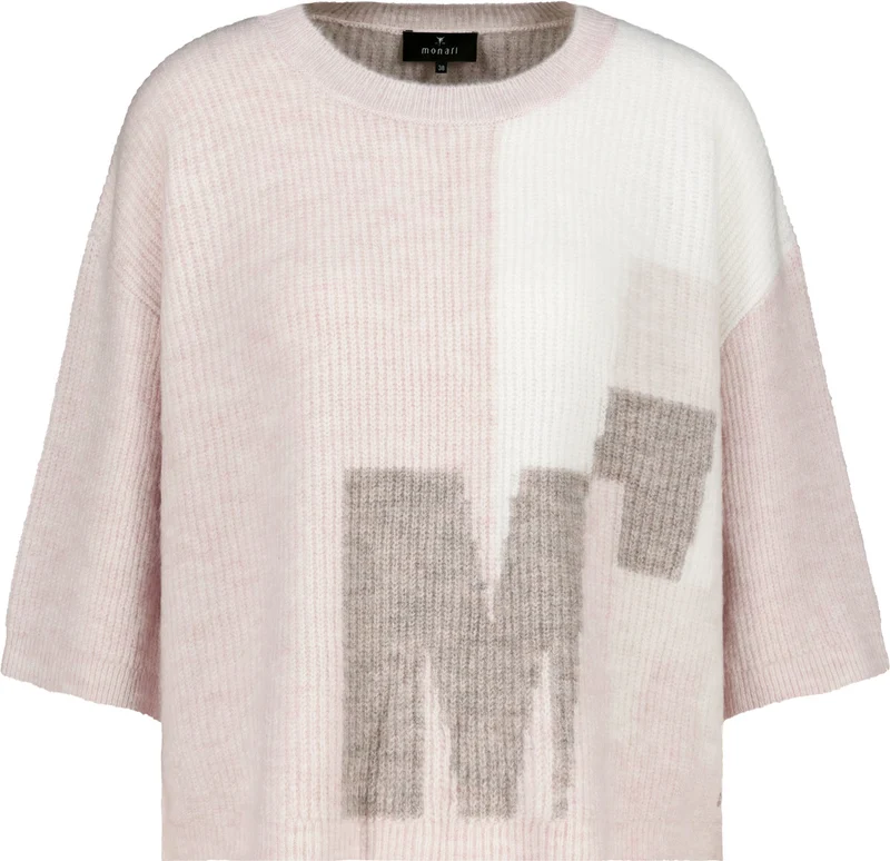 Viskose-Strickpullover mit 3/4-Ärmeln