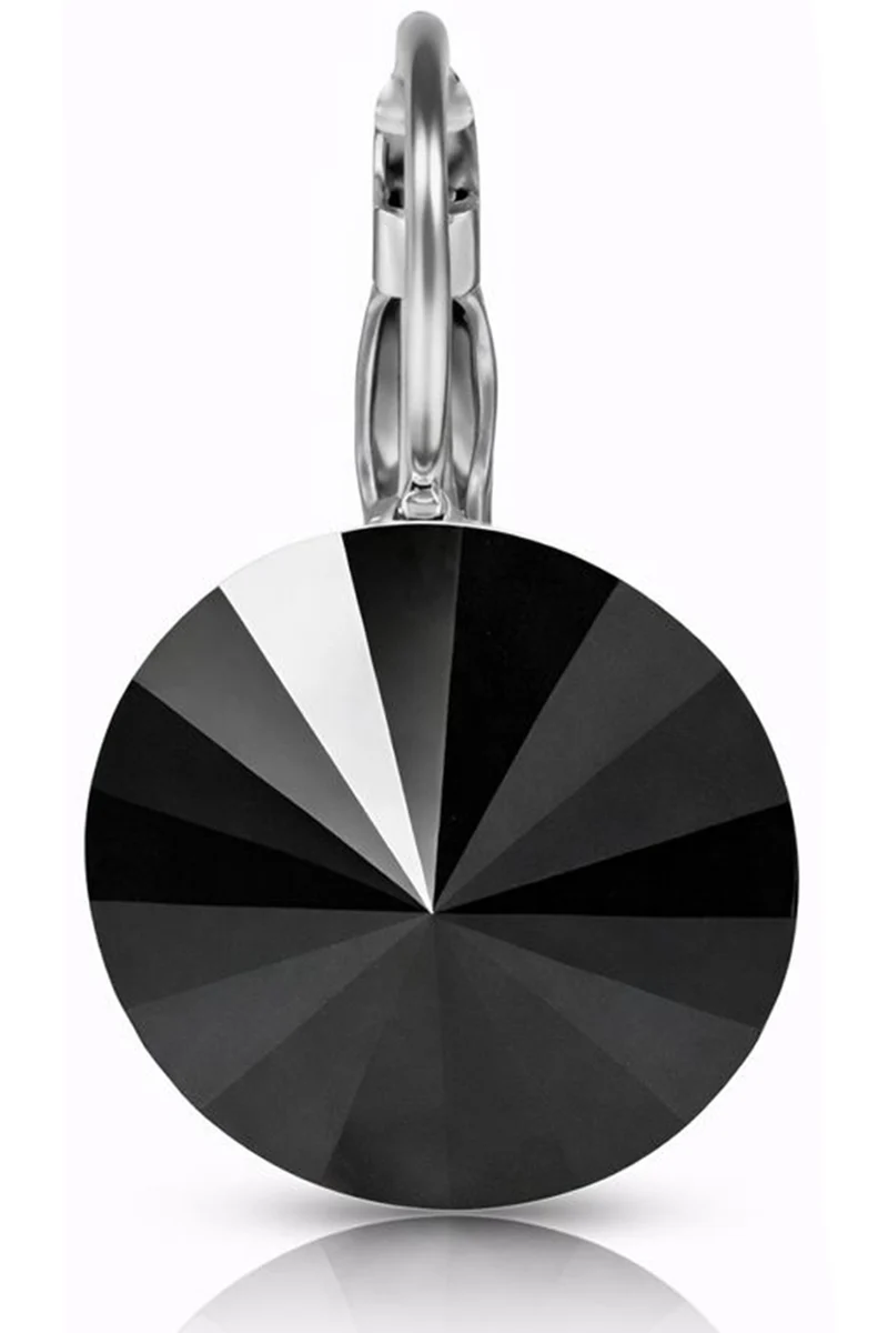 LUISIA® Ohrringe Rivoli mit Kristallen von Swarovski® 14 mm | Jet