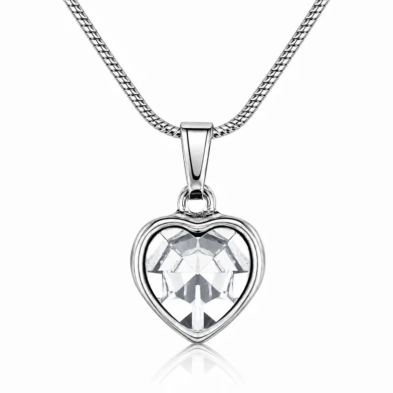LUISIA® Halskette "Juna" mit Herz Anhänger und Kristallen von Swarovski®