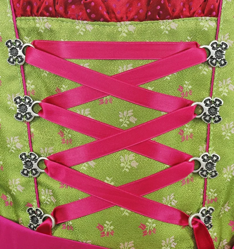 Isar-Trachten Jugend Dirndl "Clarissa" | Grün Pink
