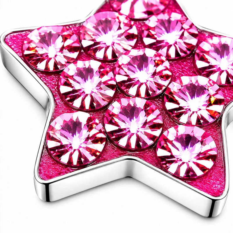 LUISIA® Kettenanhänger "Stern" mit Kristallen von Swarovski® | Pink