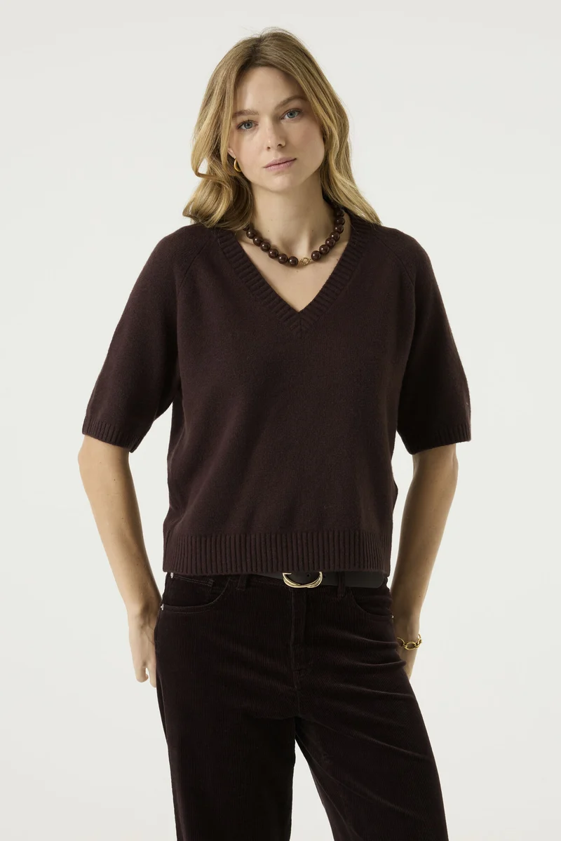 Pullover mit lässiger Passform und V-Neck