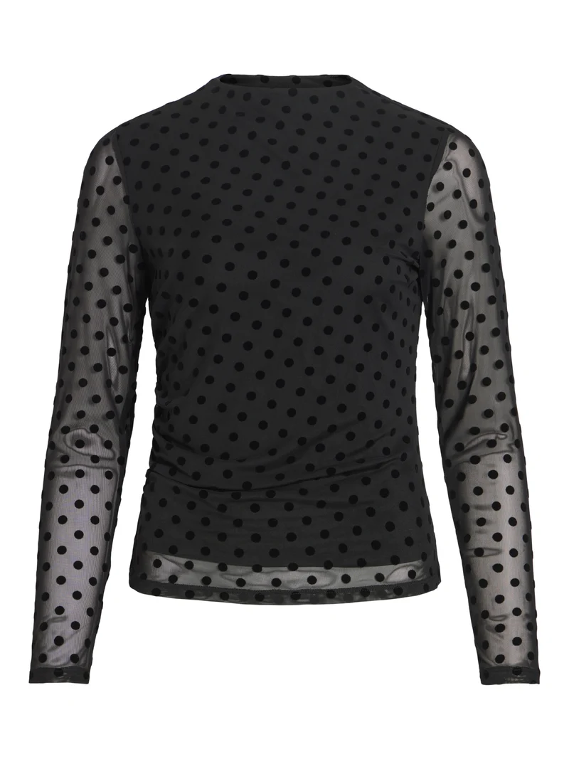 VIRIKKE Mesh-Shirt mit Stehkragen